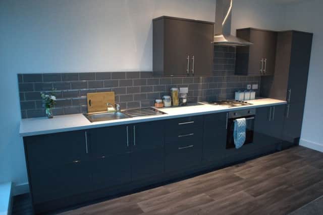 One of the kitchens in the new apartments