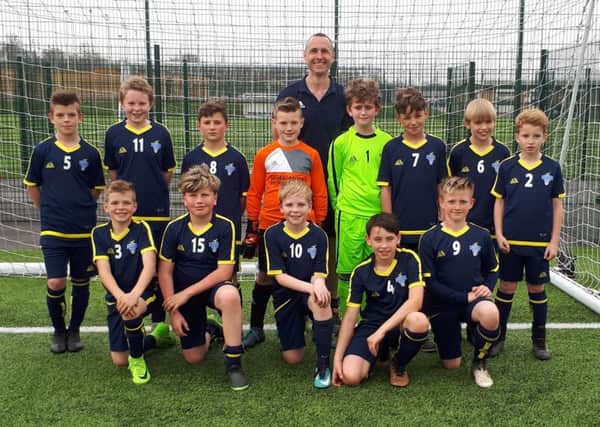 The U11 boys' team who represented Gainsborough at the English Schools FA Midlands tournament.