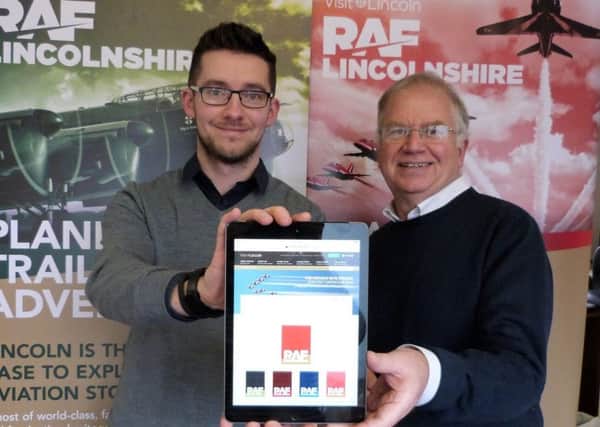 Joel Murray and Matt Corrigan with the new RAF Lincolnshire toolkit