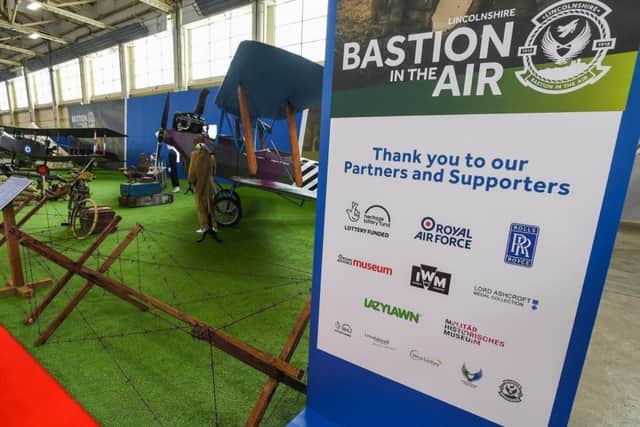 Lazy Lawn has installed artifcial grass in a exhibition at RAF Scampton in Lincolnshire. Photo by Mikey Sewell.