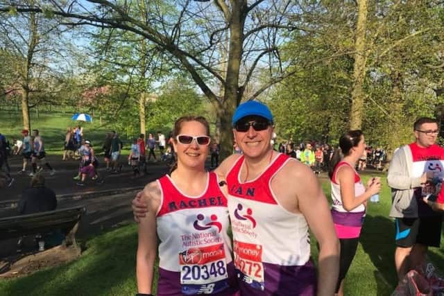Ian and Rachel Haldenby took part in their first ever marathon for the National Autistic Society