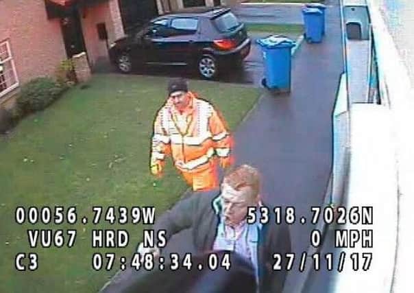 Connors followed the refuse collectors and shouted abuse at them.