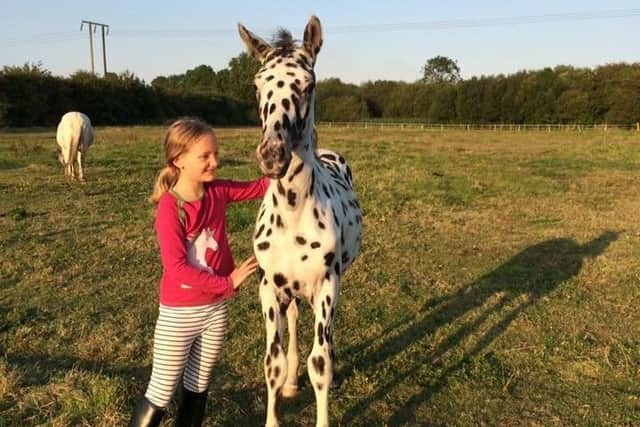 Alyssia and Sully, aged four-months-old