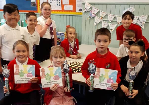 Some of the successful chess youngsters at Parish Church Primary School.