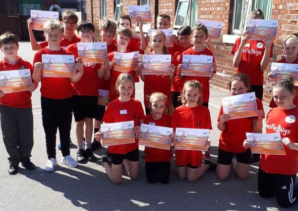The successful Sportshall Athletics squad from Parish Church Primary School.