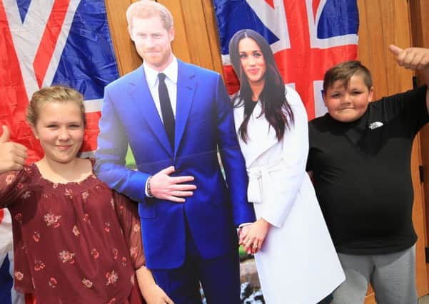 Royal Wedding  celebrations at Langold Dyscarr Community School. Pictured are Poppy Archer, 11, and Taylor Cooper, 11.