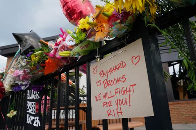 Demonstrators in  Atalanta have paid tribute to Rayshard Brooks over the weekend (Getty Images)