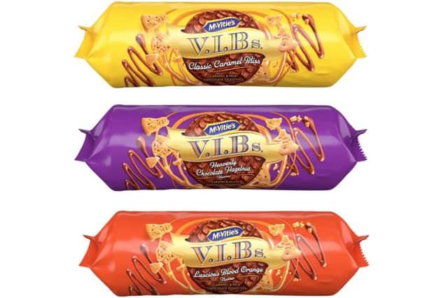 
The new biscuits come in Classic Caramel Bliss, Heavenly Chocolate Hazelnut and Luscious Blood Orange flavours.
(Credit: Pladis)