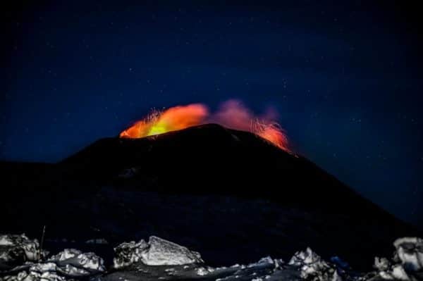 Etna photographed from an altitude of 2900 metres in December 2020 (Photo: Fabrizio Villa/Getty Images)