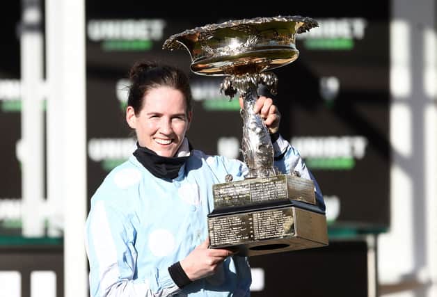 Rachael Blackmore won the Champion Hurdle - as tipped by Jeff Garlick (Photo by - / POOL / AFP) (Photo by -/POOL/AFP via Getty Images)