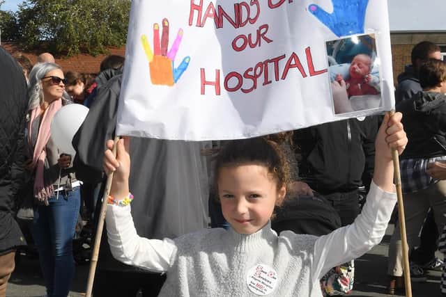 Families on the march for Pilgrim