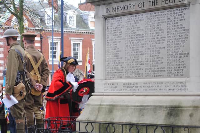 Remembrance Service in Boston - pictures courtesy of Boston Borough Council