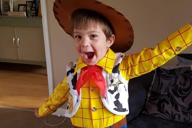 Zackary Barwell aged 3, dressed as Woody from Toy Story for World Book Day. He attends Billingborough Primary School.