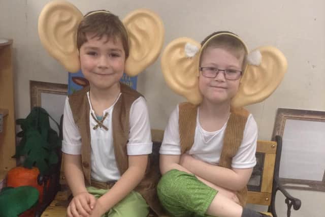 Younger pupils at Brown's School, Horbling, dressed up for World Book Day 2019.