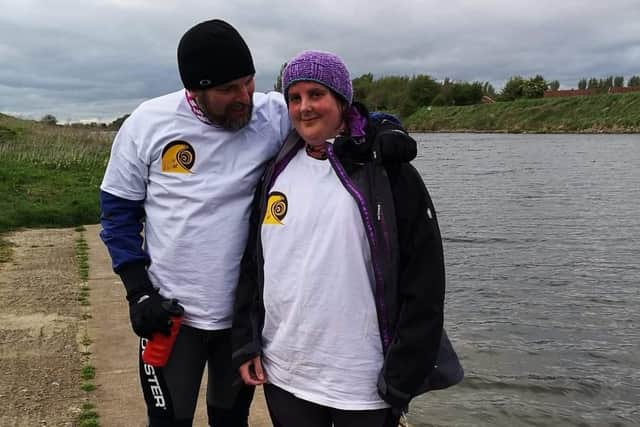 Phil and Carolyn after the challenge