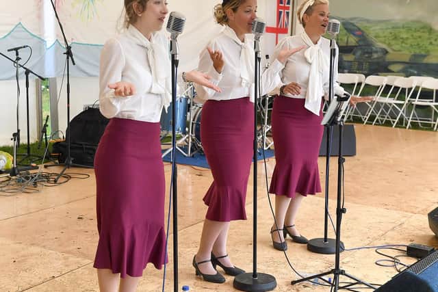 The Blighty Belles singing at the Concert Marquee.