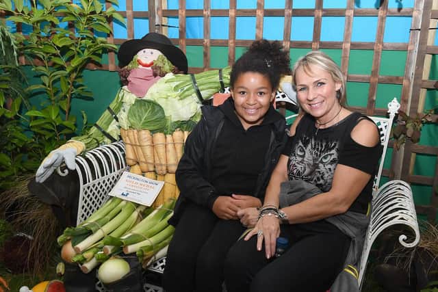 Heckington Show. Julie Dovaston with Aleasha Terry 10 of Heckington.