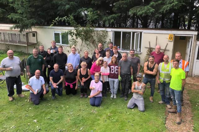 The many volunteers who turned out to help