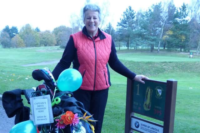 New ladies' captain Jenny Holborn had her trolley specially decorated for her drive-in EMN-171123-165206002