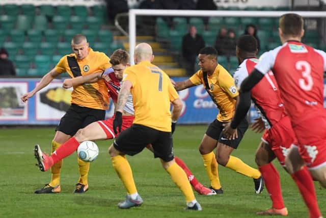 Boston United v Kidderminster Harriers. Photo: David Dawson.