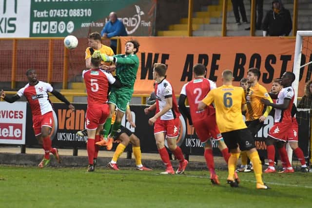 Boston United v Kidderminster Harriers. Photo: David Dawson.