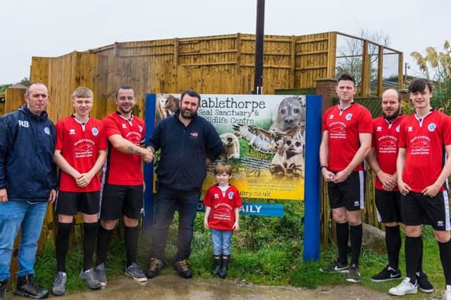 The Sutton Rovers Reserves team as received some new kit thanks to the support of Mablethorpe Seal Sanctuary.