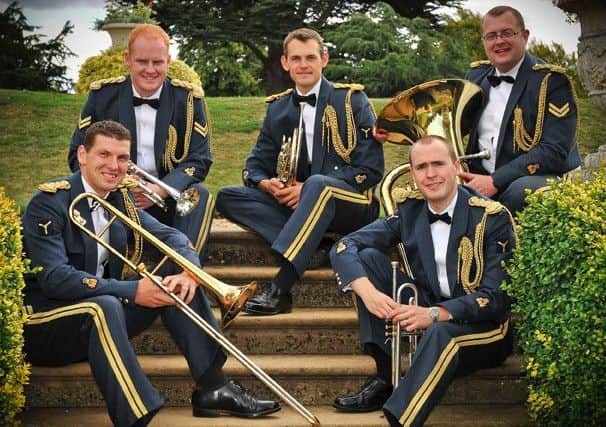 The Band of the RAF College Brass Quintet. Picture: Gordon Elias, RAF Cranwell.