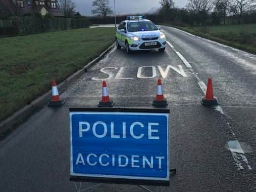 The scene of the road closure which remains in place