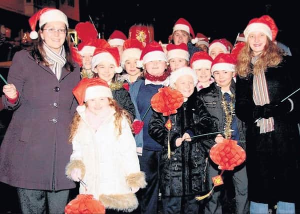 Pupils from Halton Holegate Primary School took part in the APSE Christmas parade before the schools choir sang to the crowd