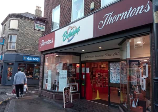 The Thornton's Outlet store in Sleaford's Southgate - due to close on December 27. EMN-171129-182701001
