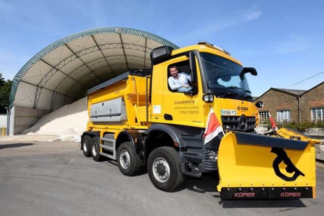Gritters are ready for action today after the firstsnowfall on the Wolds in Lincolnshire. EMN-171130-124221001