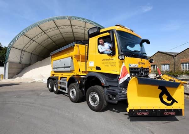Gritters are ready for action today after the firstsnowfall on the Wolds in Lincolnshire. EMN-171130-124221001