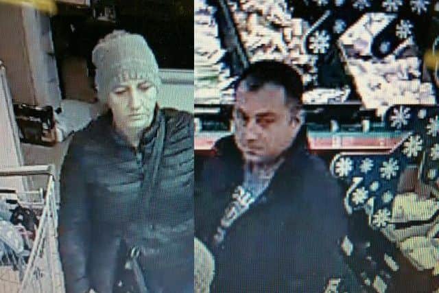 Police are looking to get in touch with these two in relation to a theft at theft at Aldi. EMN-170112-132245001