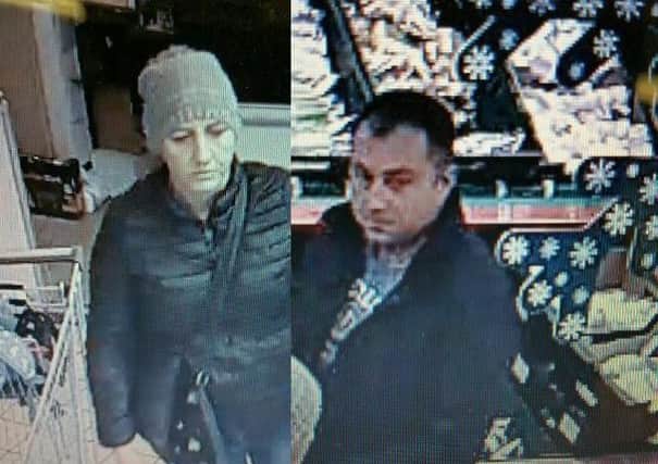 Police are looking to get in touch with these two in relation to a theft at theft at Aldi. EMN-170112-132245001