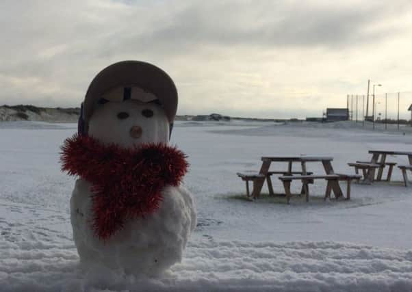 A cool looking mini snowman. Taken by the team at Sandilands Golf Club, Sutton-on-Sea.