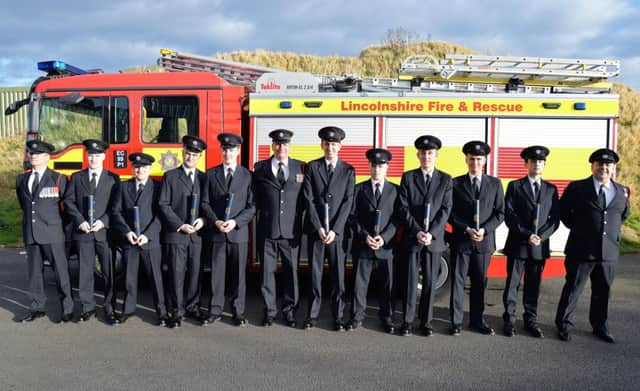 A new group of on-call firefighters for Lincolnshire Fire & Rescue. EMN-170412-121931001