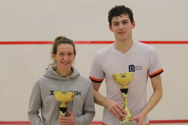 Boston Open 2017 winners Millie Tomlinson and Rory Stewart.