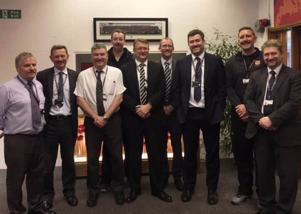 The male staff at Carre's Grammar School with their facial hair grown for Movember.