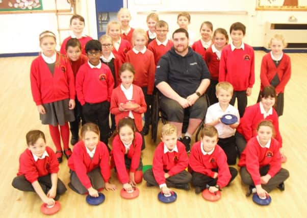 St Andrew's School pupils with Carl Blackman from Inspire+