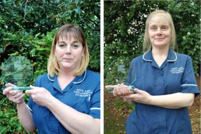Kristina Johnson (left) and Julie Crowther (right) both received awards at the National Nursery Awards 2017. EMN-170812-103923001