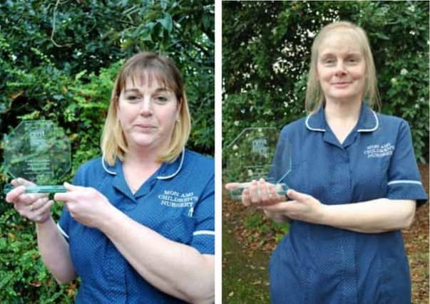 Kristina Johnson (left) and Julie Crowther (right) both received awards at the National Nursery Awards 2017. EMN-170812-103923001