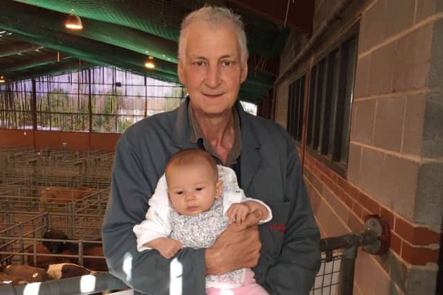 Martin Briggs at the Cattle Market with his granddaughter, Sophia, in August this year - just three months before he sadly passed away.