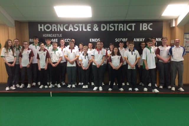 Pictured are the young competitors with Rod West, Lincolnshires under 18s county bowls co-ordinator.