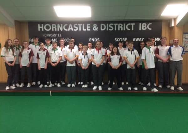 Pictured are the young competitors with Rod West, Lincolnshires under 18s county bowls co-ordinator.