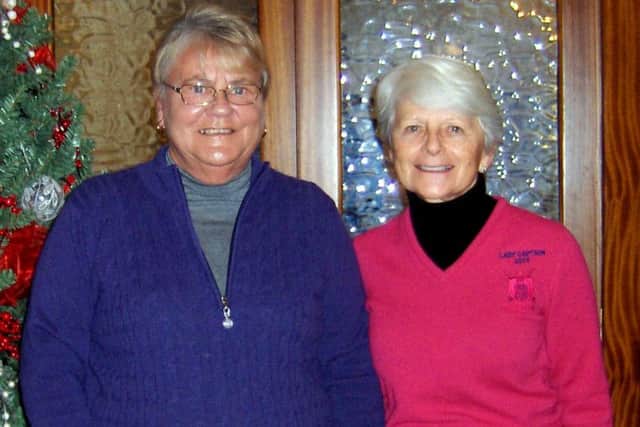 Lady Captain Janet Read and Ann Gullick.