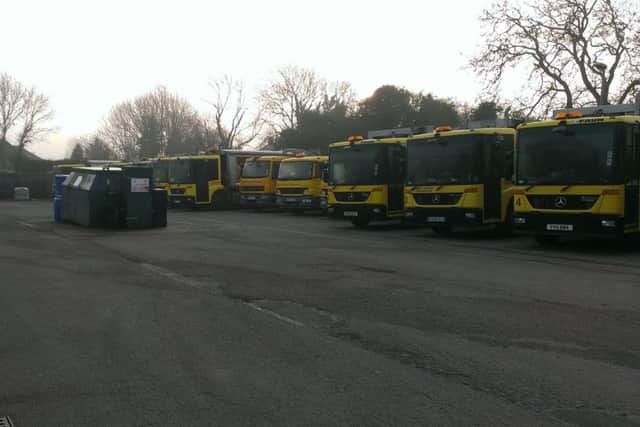 NKDC refuse collection fleet at its Lincoln Road depot in Metheringham. EMN-171112-141105001