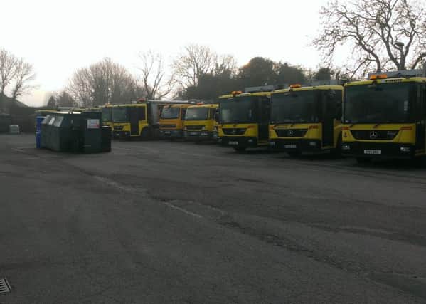 NKDC refuse collection fleet at its Lincoln Road depot in Metheringham. EMN-171112-141105001