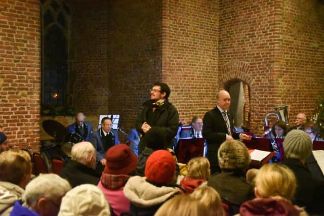 Paul Robinson opens the concert at Tattershall Castle EMN-171112-162114001