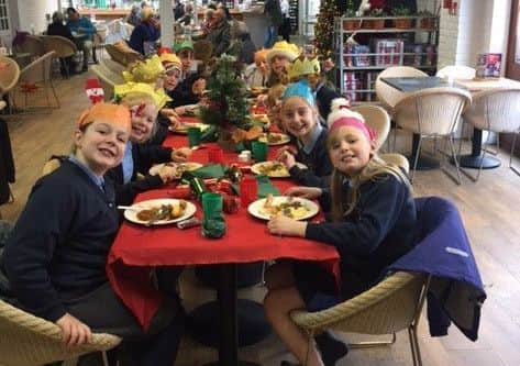 The Donington on Bain Primary School choir have been busy spreading Christmas cheer in Louth.