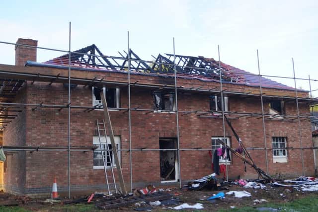 While the shell of the house remains structurally sound, the inside has been completely devestated by the fire. EMN-171212-091730001